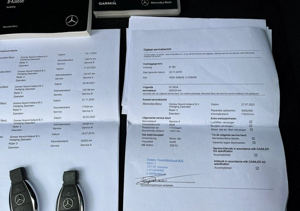 Mercedes-Benz Klasa B cena 65900 przebieg: 197637, rok produkcji 2018 z Dynów małe 436